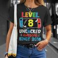 Level 8 Unlocked Awesome Since 2016 Video Game Birthday T-Shirt Gifts for Her