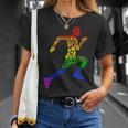 Lgbt Gay Pride Rainbow Flag Running Gear Runner T-Shirt Gifts for Her