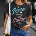 Lgbt Transgender -Love Knows No Gender With Arrows T-Shirt Gifts for Her