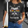 Lgbtq Pride Flag Cat Vintage Pride Month T-Shirt Gifts for Her