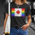 Lgbtq Rainbow Flag Of Canada Canadian Gay Pride T-Shirt Gifts for Her