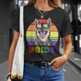 Lgbtq Swedish Vallhund Dog Rainbow Love Gay Pride T-Shirt Gifts for Her