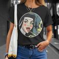 Lick Skull Unholy Nun Sexy Black T-Shirt Geschenke für Sie