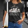 Life Is Golden Retriever Puppy Dog For Goldy Lovers T-Shirt Gifts for Her