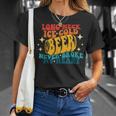 Long Neck Ice Cold Beer Never Broke My Heart Vintage Quote T-Shirt Gifts for Her