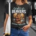Looking For Wood Beaver Pun Humor Animal Wet Beaver T-Shirt Gifts for Her