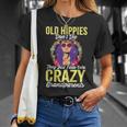 Losiejos Hippies No Mueren Simplemente Se Desvanecen Con Abuelos Locos Sin Mangas Camiseta unisex Regalos para ella