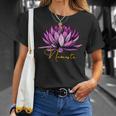 Lotusblüte Namaste Schwarzes T-Shirt, Entspannendes Yoga-Motiv Tee Geschenke für Sie