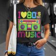 I Love 80'S Music 1980S Themed Party 80'S Outfit 80S Costume T-Shirt Gifts for Her