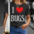 I Love Bugs I Heart Bugs Insect Lover Bug Entomologist T-Shirt Gifts for Her