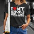 Love My Short Cougar Girlfriend I Heart My Cougar Gf T-Shirt Gifts for Her