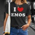 I Love Emos I Love Emos T-Shirt Geschenke für Sie