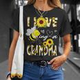 I Love Being A Grandma Sunflower Bee Lover Mother's Day Cute T-Shirt Gifts for Her
