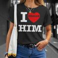 I Love Him I Heart Him Vintage For Couples Matching T-Shirt Gifts for Her