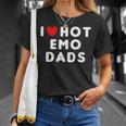 I Love Hot Emo Dads Red Heart T-Shirt Gifts for Her