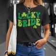 Lucky Bride Groom Couples Matching Wedding St Patrick's Day T-Shirt Gifts for Her