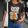 Lucky Cat Japanese Good Luck Charm Japan Asian Fun T-Shirt Gifts for Her