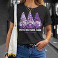 Lupus Awareness Month Purple Ribbon Gnomies Support T-Shirt Gifts for Her