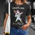 Lustiges Dabbing Einhorn Daddycorn Dab Unicorns Daddy Papa Geschenk T-Shirt Geschenke für Sie