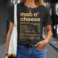 Mac And Cheese Nutrition Thanksgiving Mac N' Cheese T-Shirt Gifts for Her