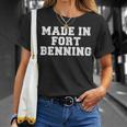 Made In Fort Benning Basic Training Recruit Boot Camp Grad T-Shirt Gifts for Her