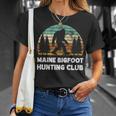 Maine Bigfoot Hunting Club Sasquatch Fan T-Shirt Gifts for Her