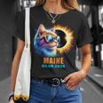 Maine Total Solar Eclipse 2024 Cat Solar Eclipse Glasses T-Shirt Gifts for Her