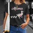 Mama Duck Mama Duck And 3 Ducklings Floral Mom Of 3 T-Shirt Gifts for Her