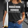 Marathon Runner Just Kidding Beer Drinker T-Shirt Gifts for Her