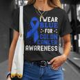 In March I Wear Blue For Colorectal Colon Cancer Awareness T-Shirt Gifts for Her
