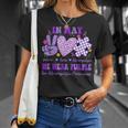 In May We Wear Purple For Fibromyalgia Awareness Peace Love T-Shirt Gifts for Her