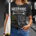 Mechanic Hourly Rate Labor Rates Co Workers Car Lover T-Shirt Gifts for Her