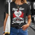 Mein Herz Schlägt Schlagermusik German Language T-Shirt Geschenke für Sie