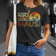 Meine Lieblingsmenschennen Mich Mausiintage Retro Mausi T-Shirt Geschenke für Sie