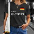 Men's With Ja Ich Bin Deutscher German Black S T-Shirt Geschenke für Sie