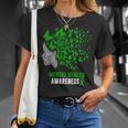 Mental Health Awareness Butterflies Green Ribbon Girl T-Shirt Gifts for Her