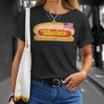 'Merica Hot Dog Flag Patriotic American Flag Hot Dog T-Shirt Gifts for Her