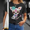 Mexican Sugar Skull Chihuahua T-Shirt Gifts for Her