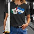 Mexico Nicaragua Hearts Mexican Nicaraguan Flag Pride Nica T-Shirt Gifts for Her