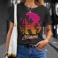 Miami 80S Summer Beach Palm Sunset T-Shirt Geschenke für Sie