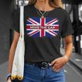 Mind The Gap Union Jack London Flag British T-Shirt Gifts for Her