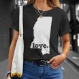 Mississippi Love Hometown State Pride T-Shirt Gifts for Her
