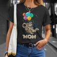 Mom Of Birthday Astronaut With Balloons Planets In Space T-Shirt Gifts for Her