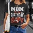 Mom Football Birthday Boy Family Baller B-Day Party T-Shirt Gifts for Her