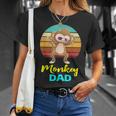 Monkey Dad Lovers Daddy Fathers T-Shirt Gifts for Her