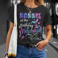 Nannie Of The Birthday Mermaid Matching Family Father's Day T-Shirt Gifts for Her