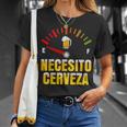 Necesito Cerveza I Need Beer In Spanish Mardi Gras Bbq Party T-Shirt Gifts for Her