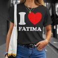 Negro Blanco Me Encanta Fátima Camiseta unisex Regalos para ella