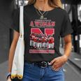 Never Underestimate Awoman Who Understands Football And Loves Cornhuskers T-Shirt Gifts for Her