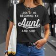 New Aunt Future Auntie To Be Pregnancy Becoming A Aunt T-Shirt Gifts for Her